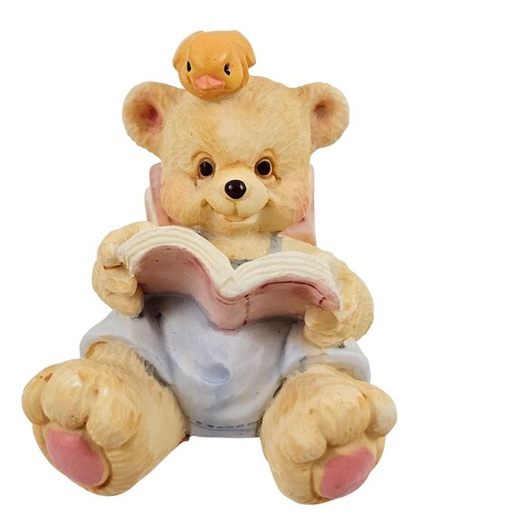 Cherished Teddies Mini Figurines Set Of 6 Hand Painted Bears Resin Vintage - Picture 5 of 9